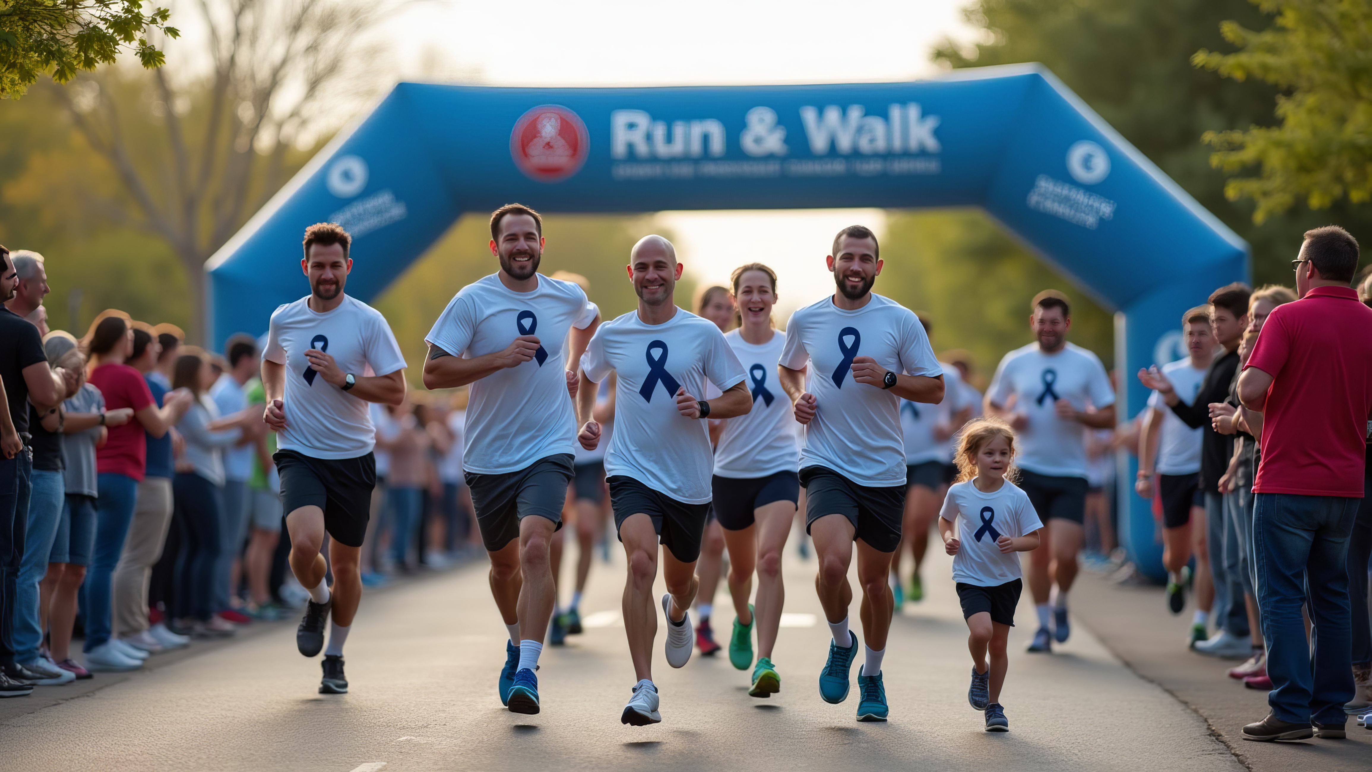 Runners at finish line